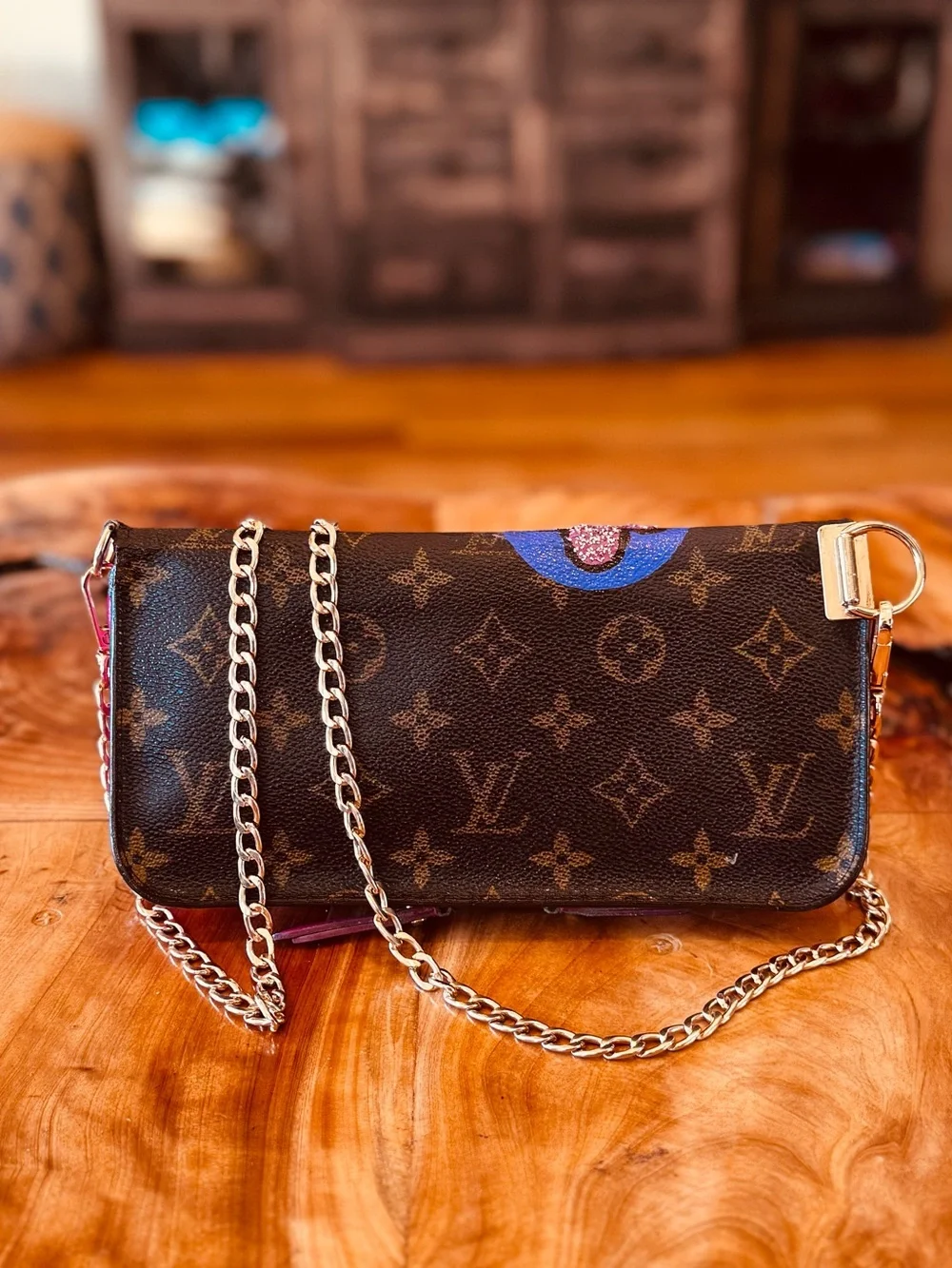 Louis Vuitton 2009 LV Monogram Insolite Wallet reinvented Crossbody vintage